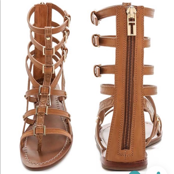 Tory Burch Reggie Gladiator Tan Sandal Size 8 - Picture 3 of 10